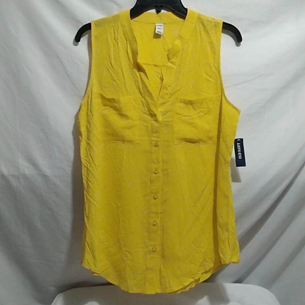 SALE! NWT Old Navy Rayon Yellow Tunic 💛 Sz.M (BX14) - Picture 1 of 9